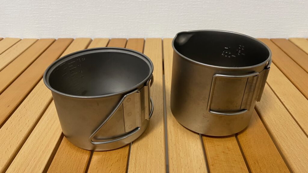 エバニュー　Ti Mug pot 500
スノーピーク　ソロセットチタン